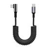 Right-Angle Nylon Data Cable PD100W Fast Charging USB-A/Type-C for IPhone14/15/16/17 for for for Car Retractable
