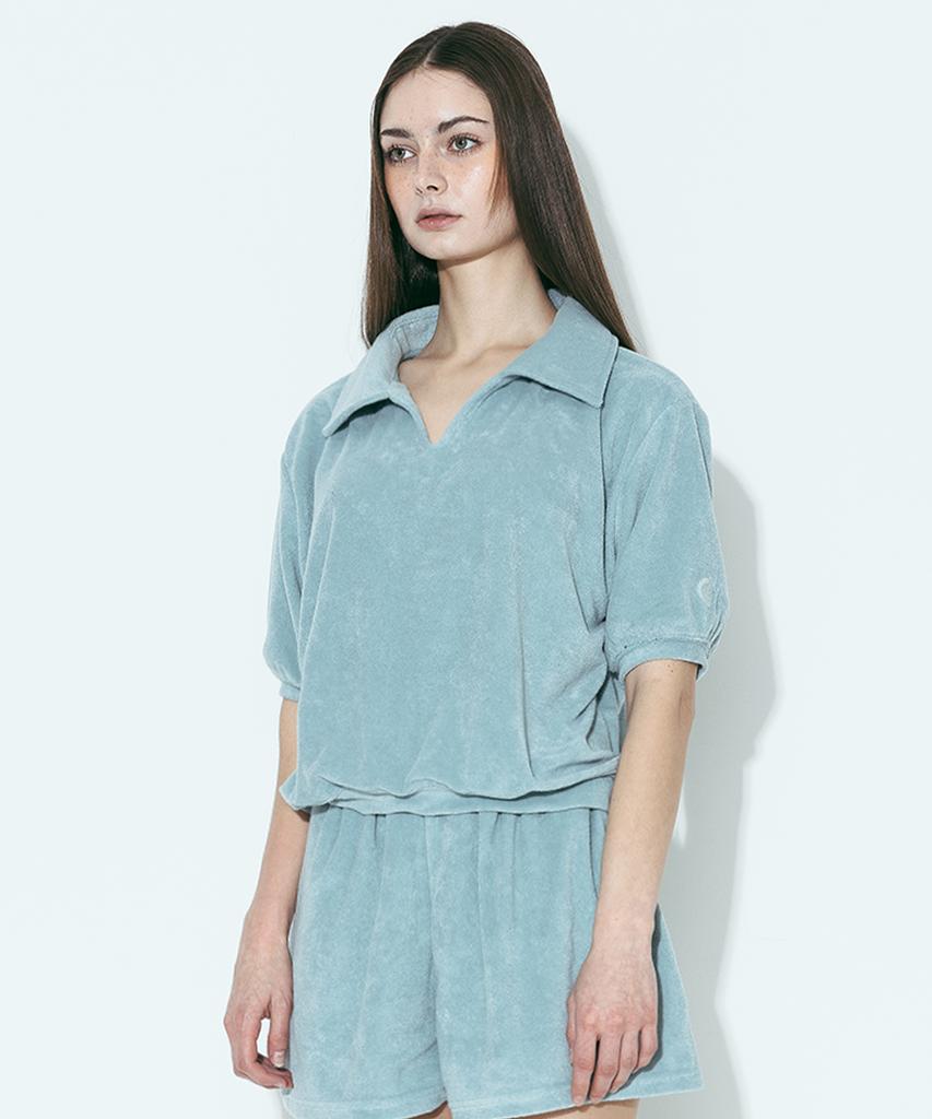 AGENT PEEK Agp Terry Polo Half Shirt (W) Mint