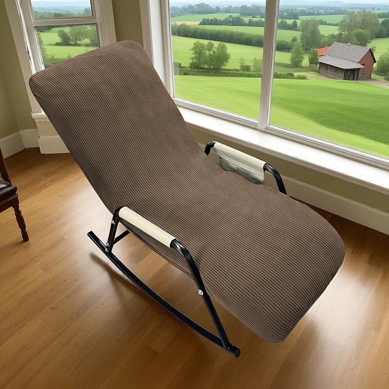 Elastische Jacquard-Fleece-Sesselbezüge Einzelne Schaukelstuhl-Überwürfe Schmutzabweisende Schutzbezüge für Wohnzimmer, Balkon, Schlafzimmer