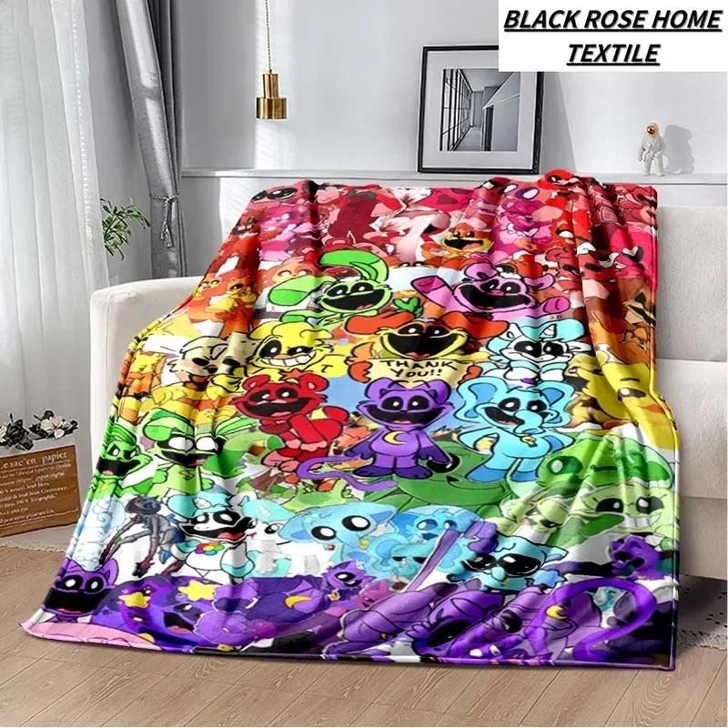 Fashion Art Print Cartoon Anime S-smiling critters Blanket Outdoor Car Travel Portable Camping Warm Cover Blanket Birthday Gift
