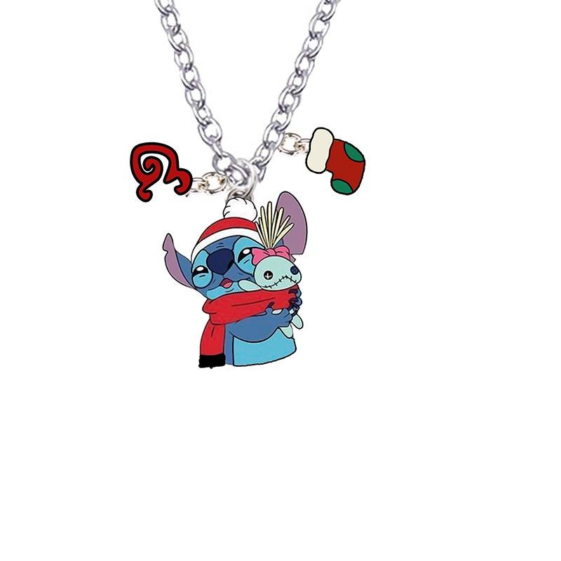Cross-border New Christmas Pendant Cartoon Star Baby Stitch Necklace Anime Peripheral