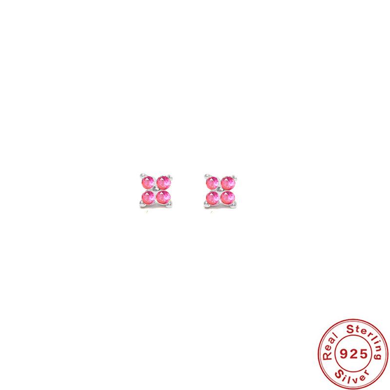 

Серьги-гвоздики из стерлингового серебра S925 пробы с лепестками и кристаллами, стильные и простые мини-серьги-гвоздики разных размеров с бриллиантами 925 Silver