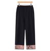 Elegant Chinese Summer Outfit: Short-Sleeved Top & Two-Piece Set for Middle-Aged and Elderly Women
