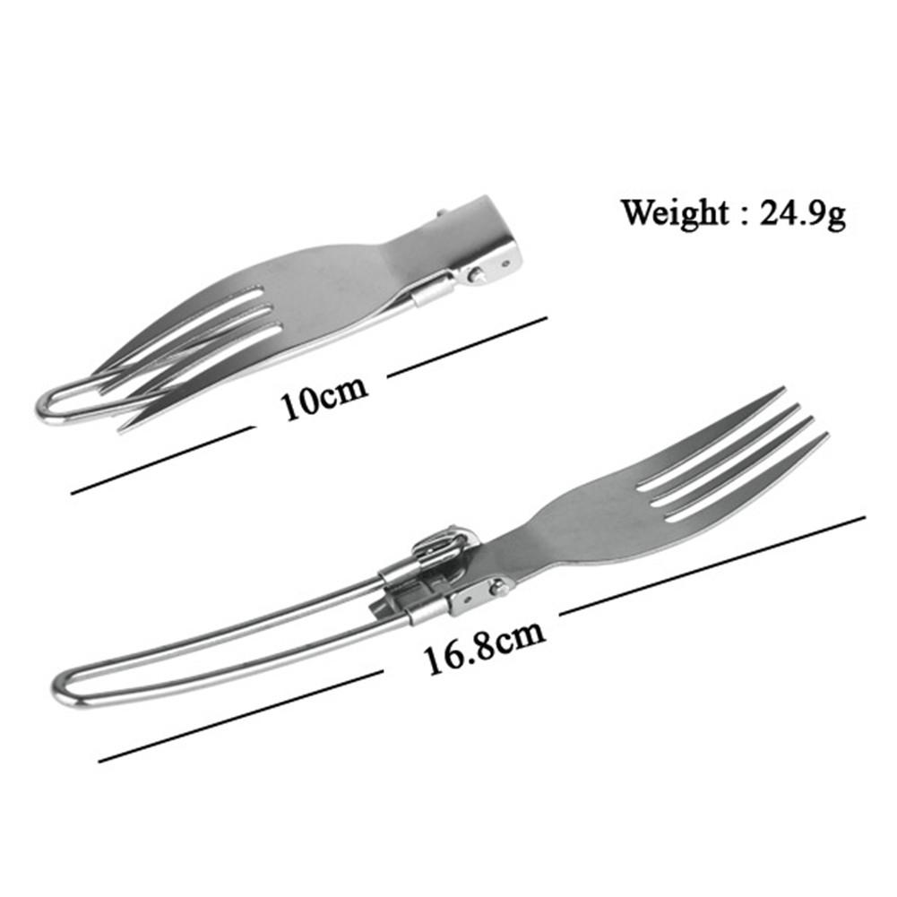 Set de tacâmuri de camping de 16 cm, argintiu