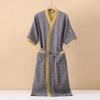Cotton Fashionable Printed Half Sleeve Kimono Bathrobe for Spring and Summer Thin Home Wear Absorbent Quick Drying Sleeping Robe
