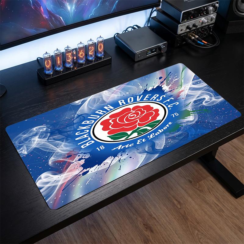 Tappetino per Mouse Grande Stampa Calcio Blackburn Rovers, Tappetino Esteso Antiscivolo per Scrivania da Gioco per Ufficio Casa