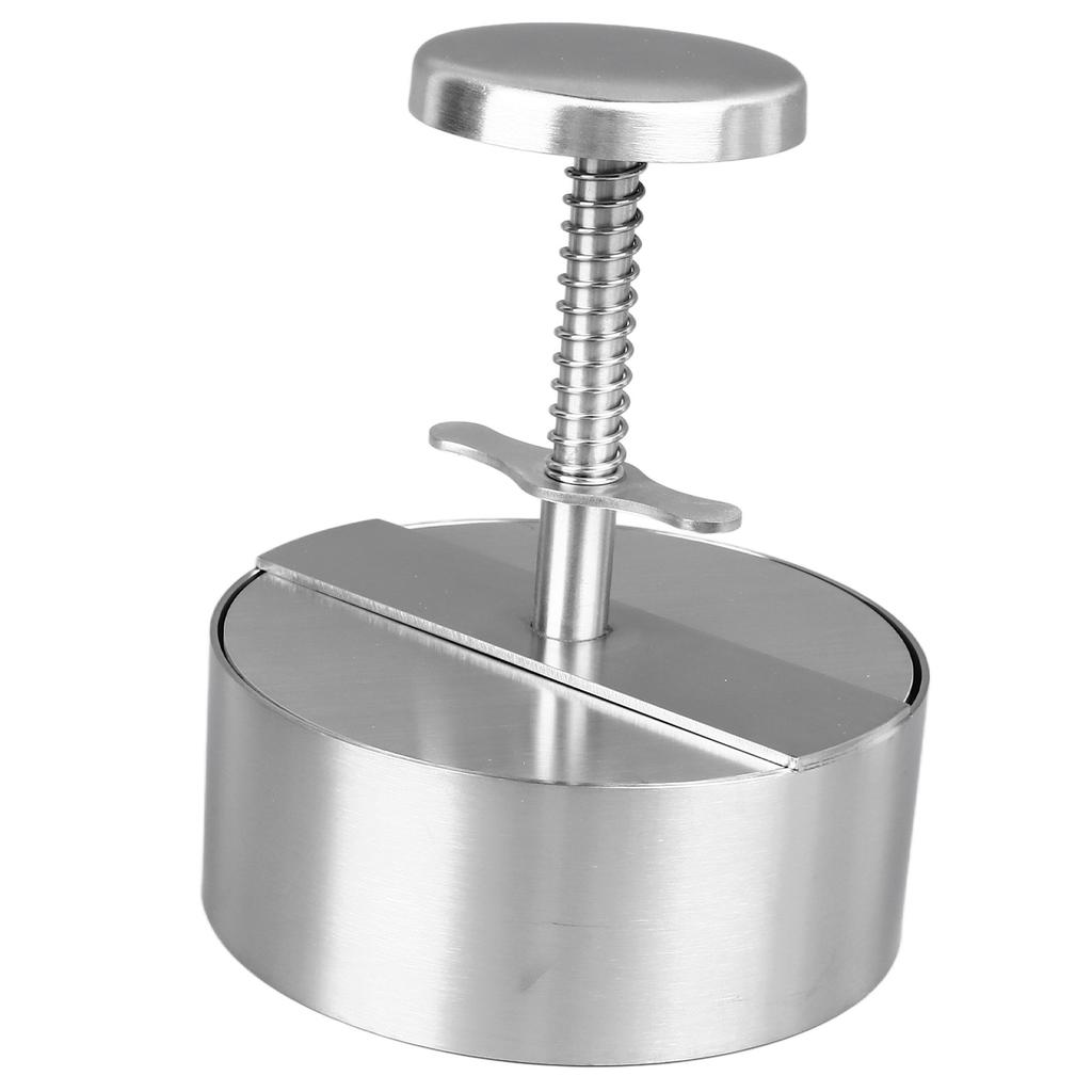 Pressa per Hamburger Patty Maker Acciaio Inossidabile 304 Diametro 10cm Schiacciatore Rotondo per Burger
