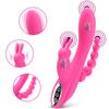 Wibrator 3 w 1 królik Dildo wibrator z akumulatorem stymulator łechtaczki silikonowe zabawki erotyczne z 7 potężnymi trybami wibracji G Spot