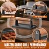 Black Burger Press Wood Handle Bacon Press Practical Cast Iron Grill Press  Burger Bacon Steak