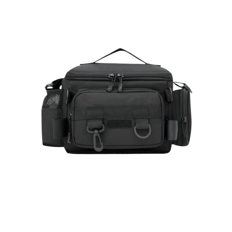 Adjustable Waist Pack for Fishing Waterproof Tackle Bag with Rod Holders - Splash Proof Lure Organizer Crossbody Storage -30°C Cold Proof