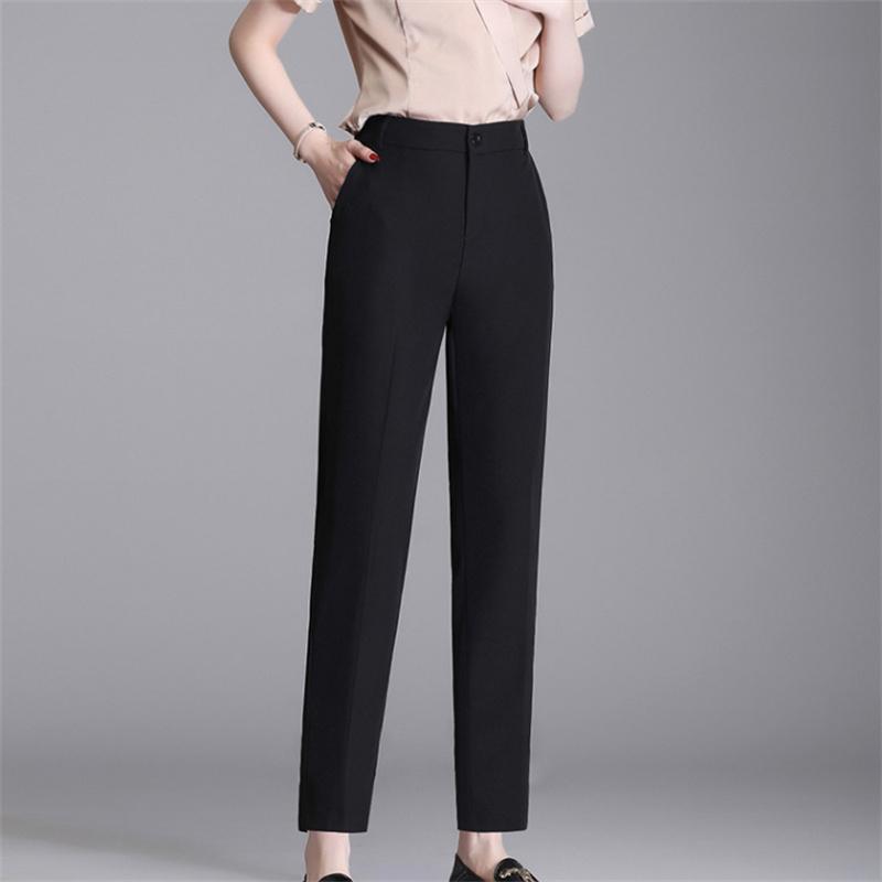 2022 Spring Autumn Fashion New Korean Stytle Fashion High Waist Slim Harem Pants for Harajuku Causal Women's Straight Trousers