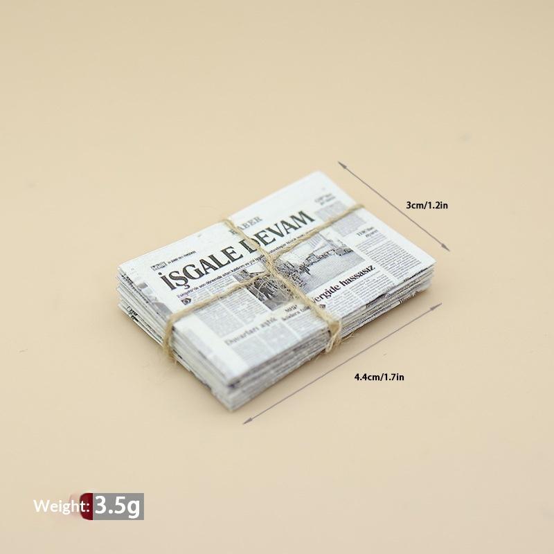

Miniature English Newspaper Model 1/12 Dollhouse Furniture Decor Vintage Simulation Toys Photography Props 1/3Pcs