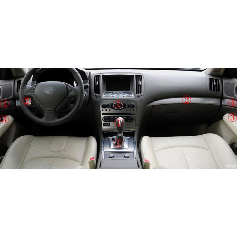 Car Interior Trim Sticker Decal Kit Carbon Fiber Look For 10-16 Infiniti G25 G37