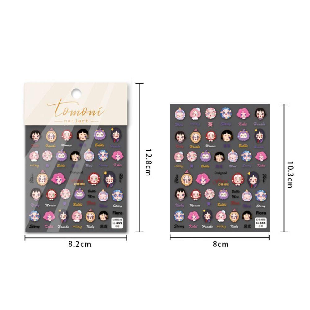 Hot Floral Nail Art Stickers Self-adhesive 5D Embossed Press On Decals Easy To Apply Nail Decoration Gift
