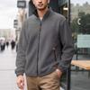 Neuer Herbst-Winter-Stil Lässige einfarbige Fleece-Stehkragen-Fleece-gefütterte warme Reißverschluss-Sport-Sweatshirtjacke für Herren