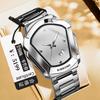 BINBOND Rhombus Alloy Men's Quartz Watch - Douyin Trendy Couples Edition