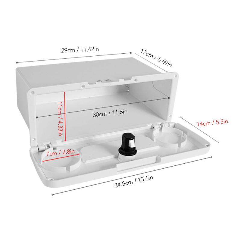 Boat Storage Box Multifunctional Cup Holder Design Rain Proof Sealing Yacht Dock Box with  Button Lock Yacht Dock Box