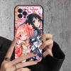 Popular Anime Girl Anime Black Soft Silicone Phone Case For Iphone17 Air 16 15 14 13 12 11 Mini Pro Max Plus