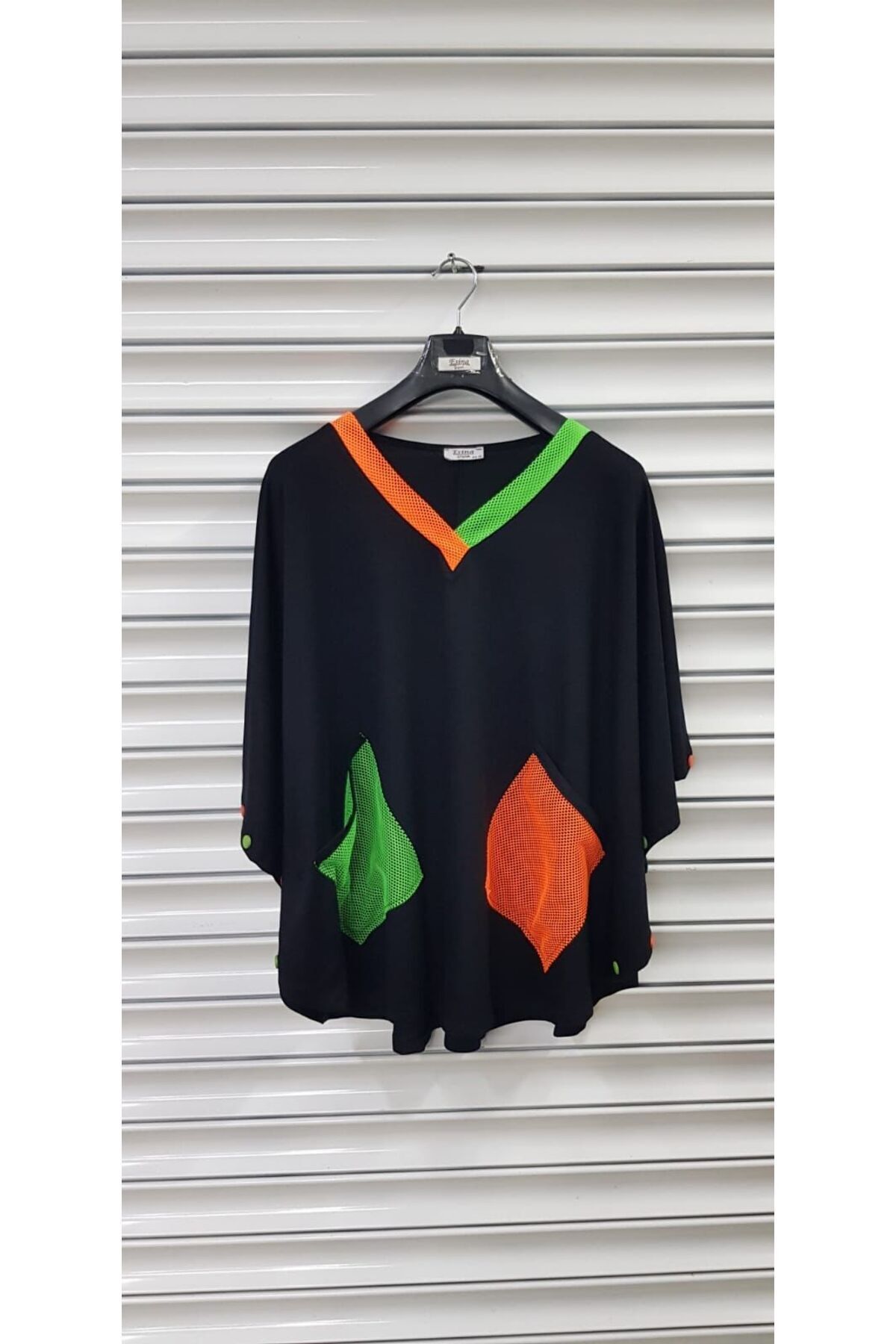 

Women s Style Big Size Sweatshirt Crystal Fabric V-Neck Cape Blouse