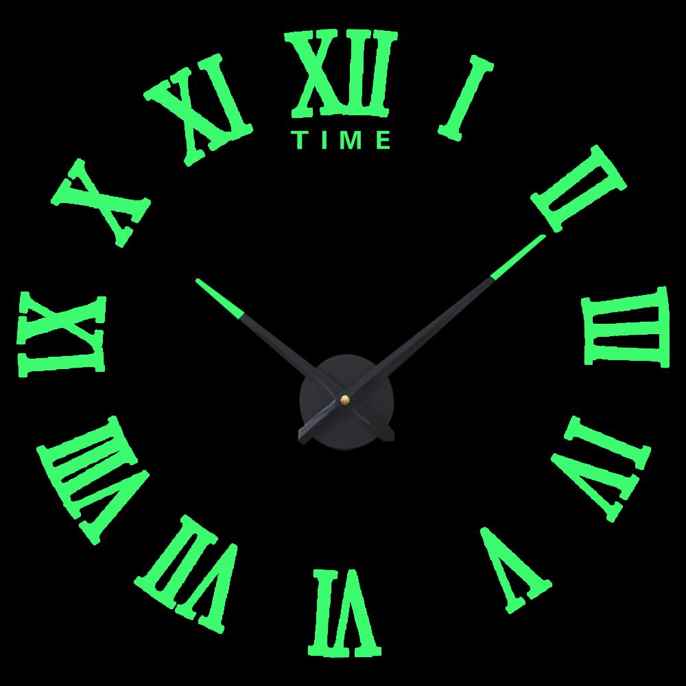 

Большие настенные часы 3D, зеркальные настенные наклейки, светящиеся цифровые часы своими руками, бесшумные кварцевые часы, домашний декор для гостиной и стола, популярные 27 inches