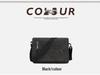 Q Men's Large Capacity Canvas Shoulder Bag - Business Casual Crossbody Briefcase