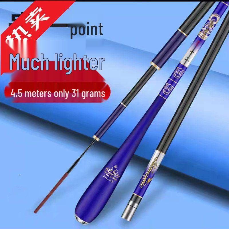 Ultra-Thin High Carbon Crucian Carp Hand Fishing Rod - Super Hard, Wild All-Around Rod, 28/19 Tone, Hot Seller