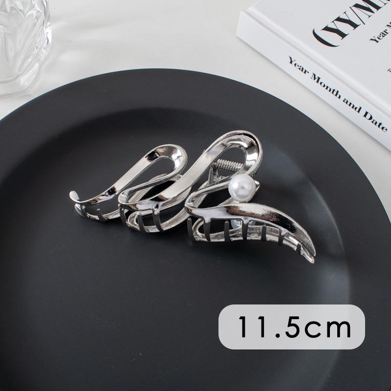 Metal Large Silver Luxury Solid Colors Hair Claws Grab Butterfly Elegant Vintage Headband Hair Clips for Women