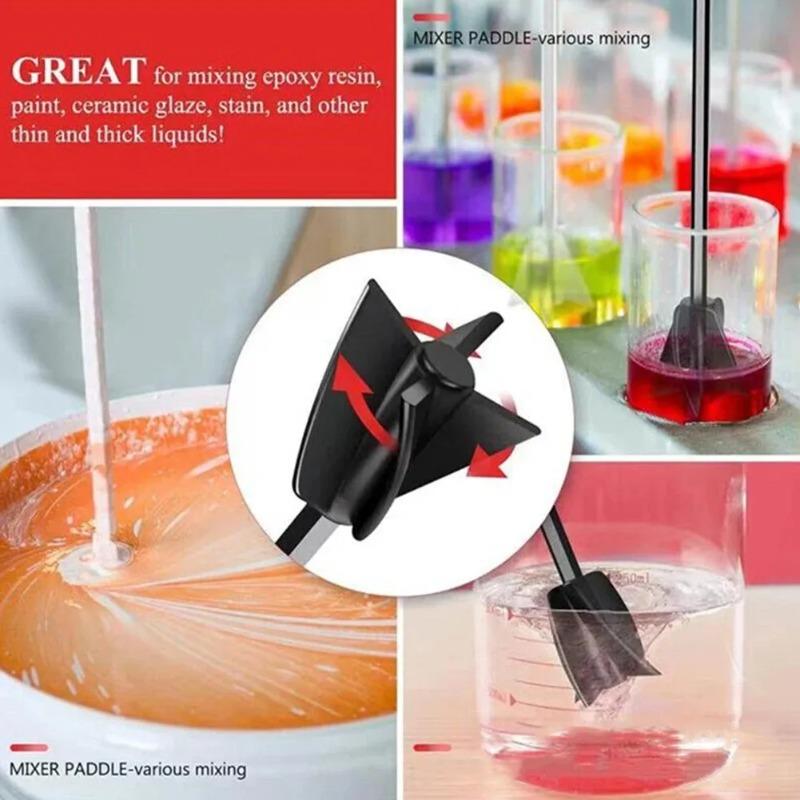 Spiral Blade Epoxy Mixer - Drill Attachment for Resin & Paint Stirring,Effortless Mixing Tool with Paddle for Consistent Results