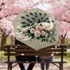 1PC Peacock flowersAutomatic Open/Close Umbrella with Windproof, 8-Rib Sturdy Canopy, Durable Ribs, Fashionable Design1282A