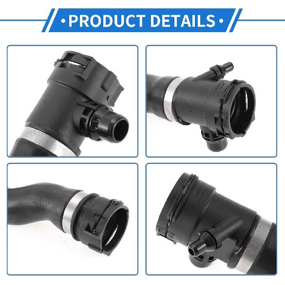1 Pcs Radiator Hose for BMW 335i 2012-2015 for BMW 435i 2014-2016 Good Sealing Rubber Black Upper Coolant Water Hose