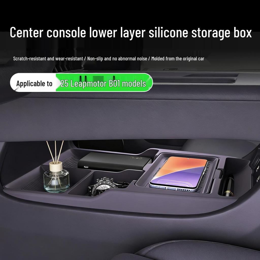 Leapmotor B01 Center Console Storage Box – Fits 25 Models, Automotive Organizer, Specialty Accessory.