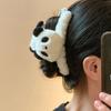 Doll Plush Panda Hair Claw Fashion Cartoon Korean Style Animal Shark Clip Acrylic Large Size Winter Cross Hair Clip