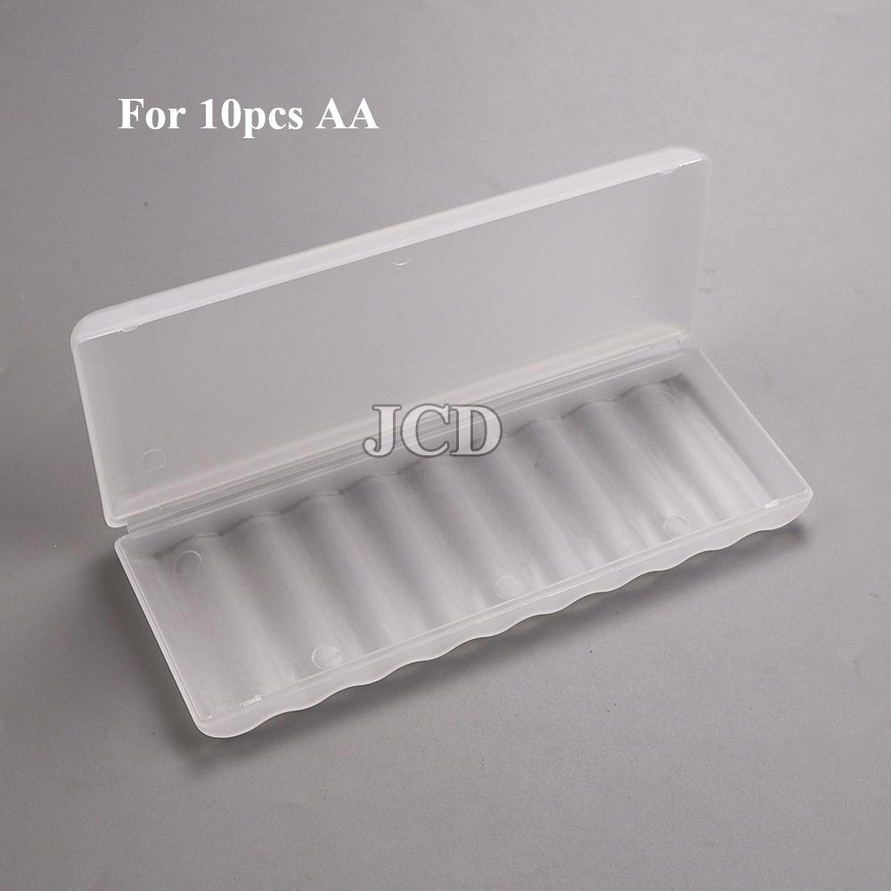 Portabatterie in Plastica AA AAA a 4/6/8/10 Scomparti Contenitore Organizzatore Scatola Portaoggetti per Batterie Coperchio Rigido Portabatterie