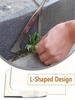 1 Stück, Fugenunkrautstecher aus Edelstahl, L-förmiges Mehrzweck-Gartenhandwerkzeug, 13,5 Zoll, Metallgriff, zur Unkrautentfernung im Hof, auf der Terrasse, am Auto