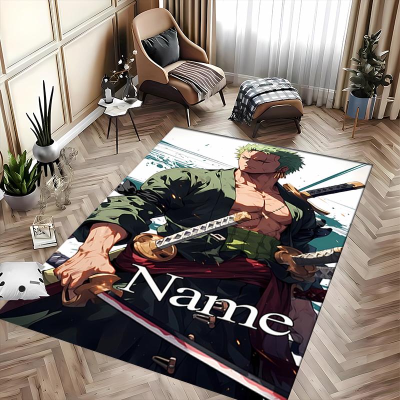 Custom Personalization Zoro the Pirate King Area Rug - Perfect For Kitchen, Bathroom,Laundry Room Decor Large Size Available,Gift All Seasons