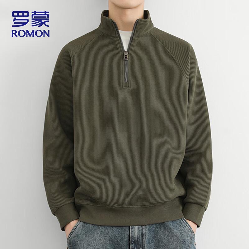 ROMON Men s Half-Zip Stand-Collar Knit Sweater XL