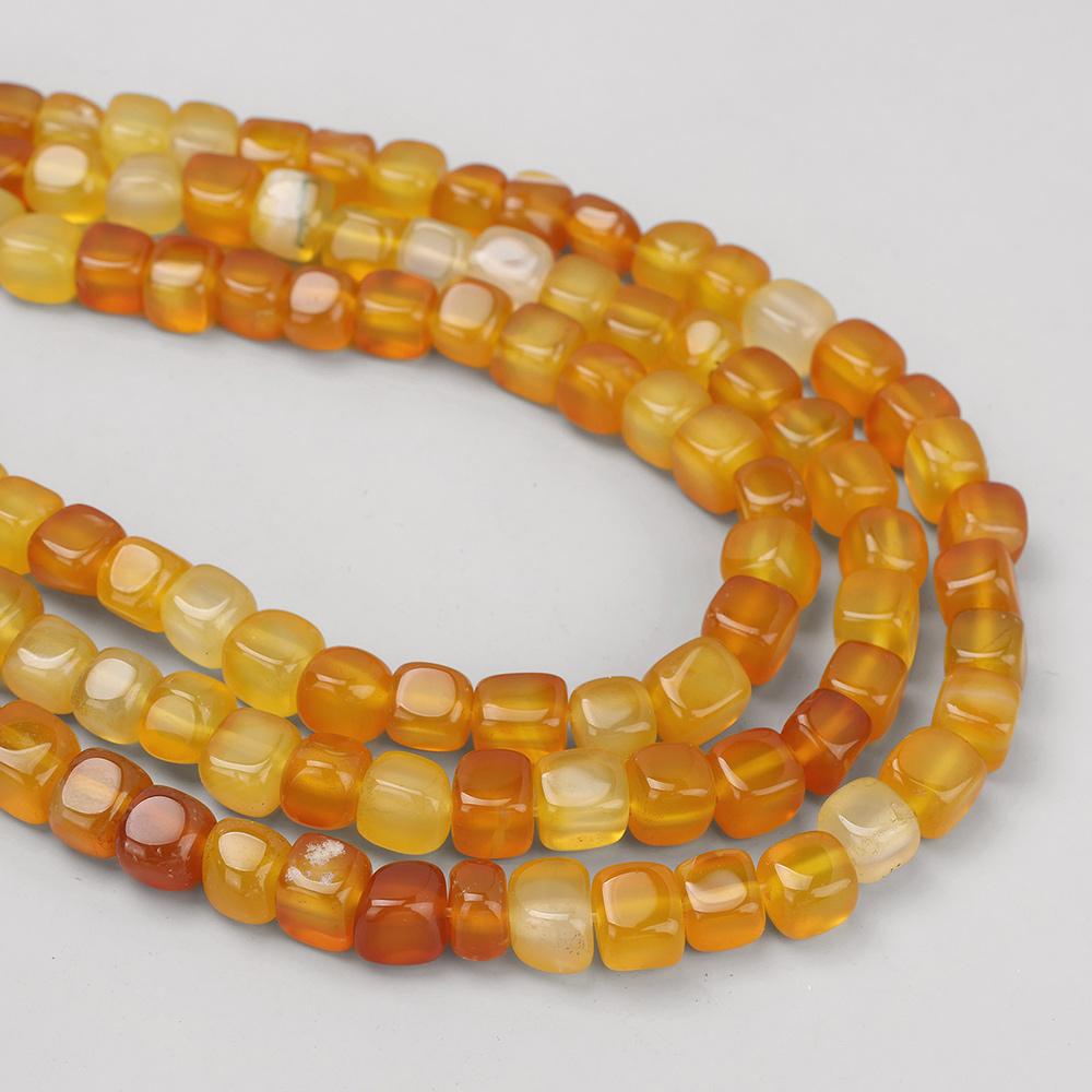 Natural Stone Square Cube Agates Beads Charm Loose Spacer Beads 6-8mm Jewelry Making Accessories Beadwork DIY Necklace Bracelets
