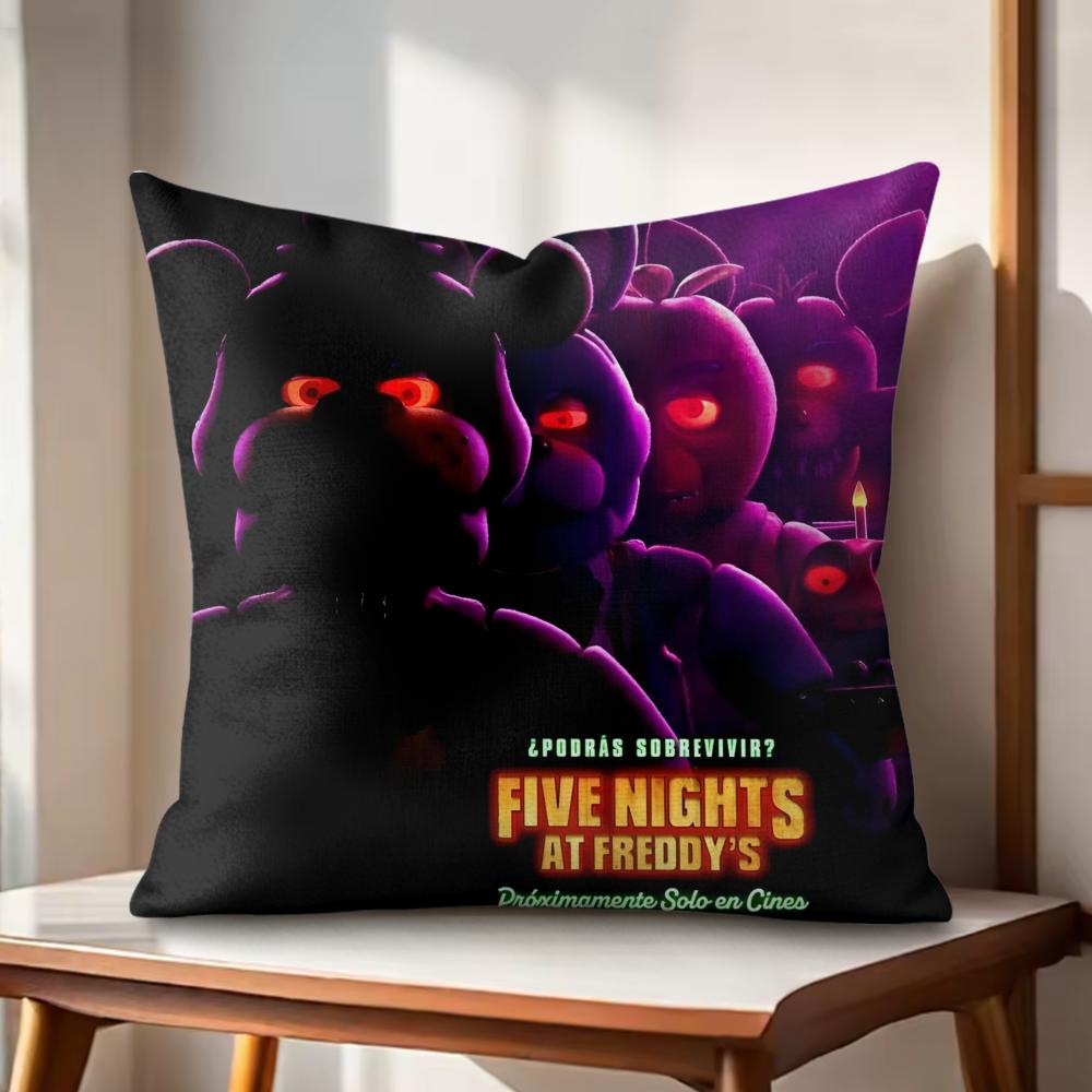 Classic NNights At FFreddysS Cushion Cover Natural Linen Organic Fabric DoubleSided Printing Couch Pillow Covers Home Decor