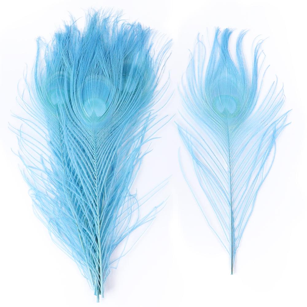 Dyed Peacock Feather 25-30cm for DIY Craft Vases Creative Hat Costume Party Wedding Carnaval Holiday Floral Decoration