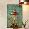Driwhe Vintage Metal Sign Frog Mushroom Rainforest 2D Flat Waterproof Outdoor Indoor Decor