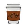 Creative Cartoon Coffee Cup Brooch Pin for Men and Women - Stylish Clothing Accessory & Ornament with Alloy Baking Varnish Finish
