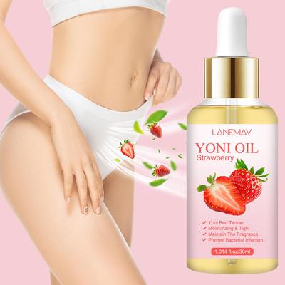 Huile Yoni à la Fraise - Réduit Efficacement les Odeurs Désagréables, Améliore la Fermeté de la Peau et Nourrit la Peau, 30 ml