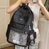 Girls Plaid Backpack Junior High School Student Schoolbag Children Large Capacity Backpack