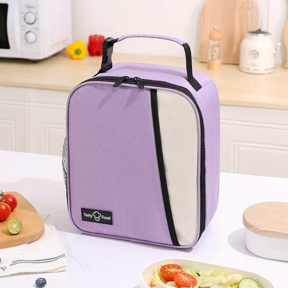 Vertical Insulated Lunch Bag Dopamine color Picnic Bag Food Storage Bag Meal Pack  Office