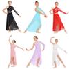 Delicate Applique Stage Costume for Girls: Keyhole Back Dance Dress with Asymmetrical Ruched Mesh & Irregular Hem