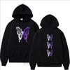 Women Butterfly Pattern Hoodie Fashion Sports Long Sleeve Pullover Autumn Winter Fleece O-Neck Vintage Sweatshirts