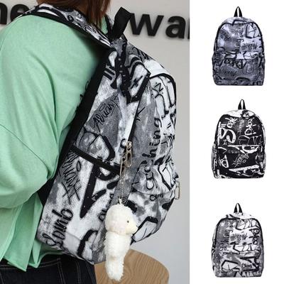 Lässiger Graffiti-Schülerrucksack Große Kapazität Schultaschen für Mädchen Damenrucksack Reisen