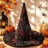 Women's High Witch Hat for Halloween Party Costume - Tall Pointed Adult Hat