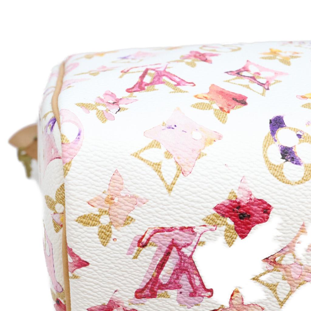 LOUIS VUITTON 2008 model M95751 Monogram Watercolor VVN Speedy 30 Boston Backpack Boston bag Bron (White)Used