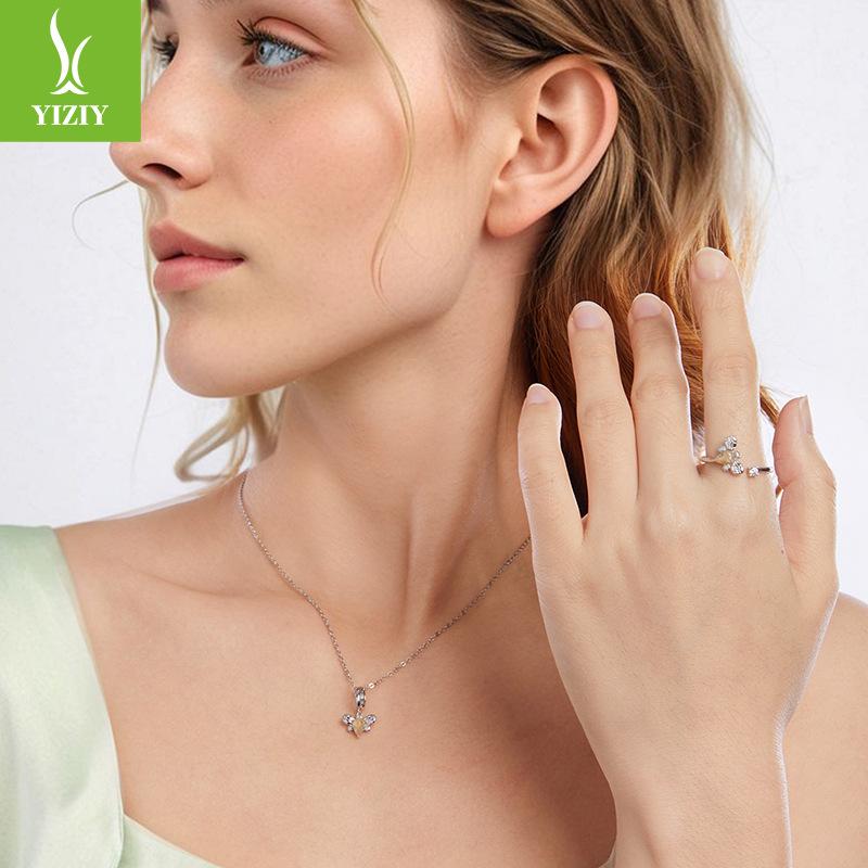 Design S925 Sterling Silver Platinum Plated Bee Pendant Diy Bracelet Jewelry Accessories